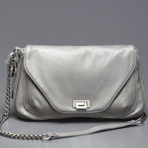 TYLIE MALIBU Grey Leather Cross Body Bag NWT
